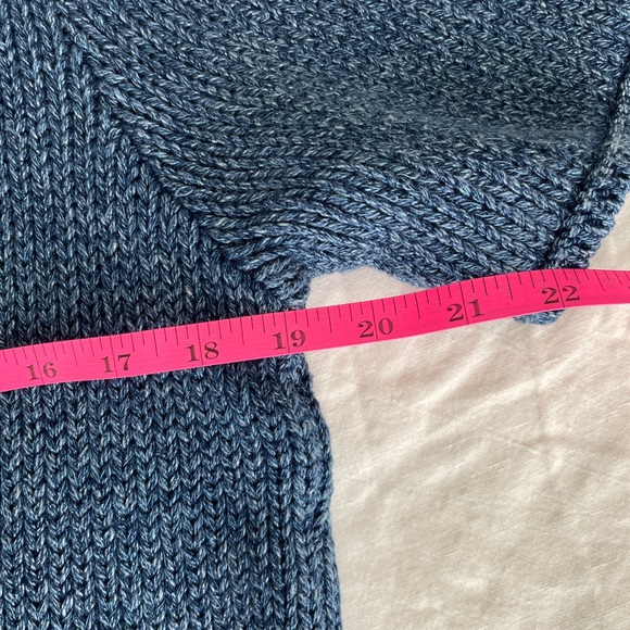 Vintage Indigo Dye Short Sleeve Cotton Knit Sweater Blue Willi’s XL - Picture 4 of 11